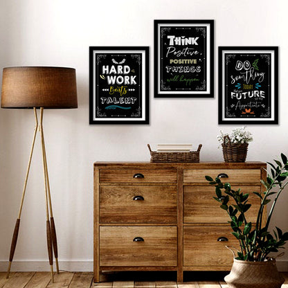 Motivational Wall Frames Posters Paintings For office study Room Home Decoration ( set of 3 )