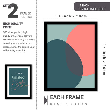 Motivational Wall Frames Posters Paintings For office study Room Home Decoration Set Of 2