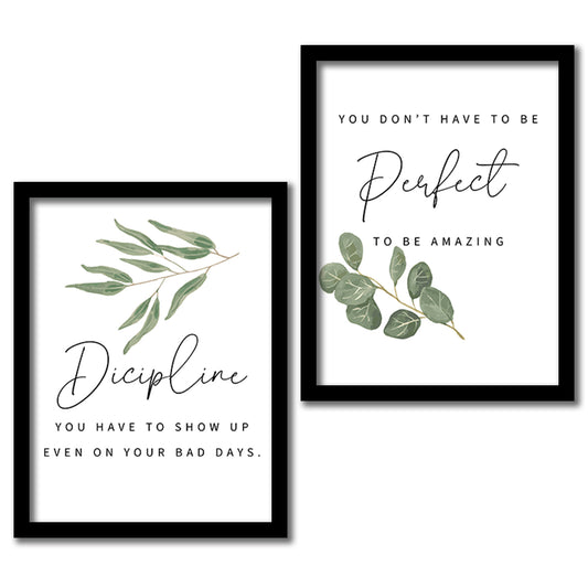 Motivational Wall Frames Posters Paintings For office study Room Home Decoration Set Of 2