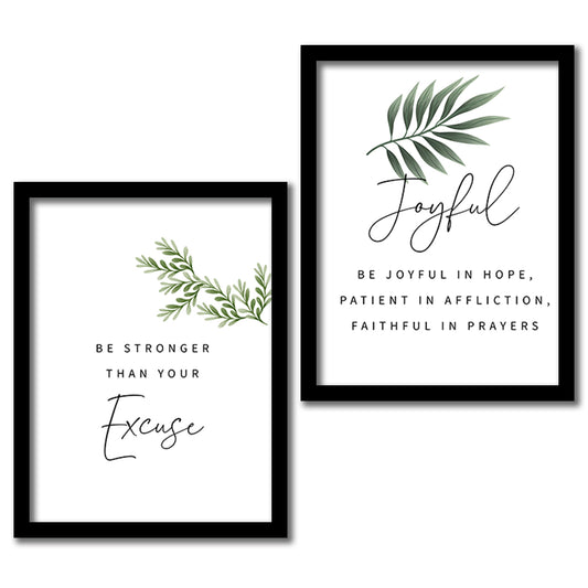 Motivational Wall Frames Posters Paintings For office study Room Home Decoration Set Of 2