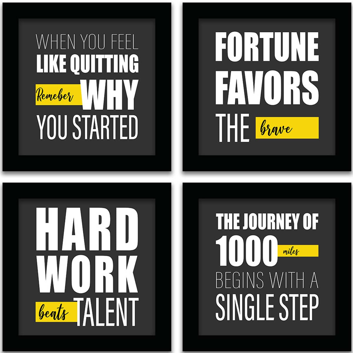 Motivational Quotes Framed Posters