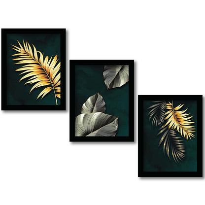 Wall Decor Modern Art Framed Wall Painting Poster for Living room Bedroom Office Gifts Home Decoration Frame In Beige (Set of 3) 11x14 Inches