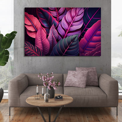 Nature Inspired Colorful Leaf Art Canvas Paintings