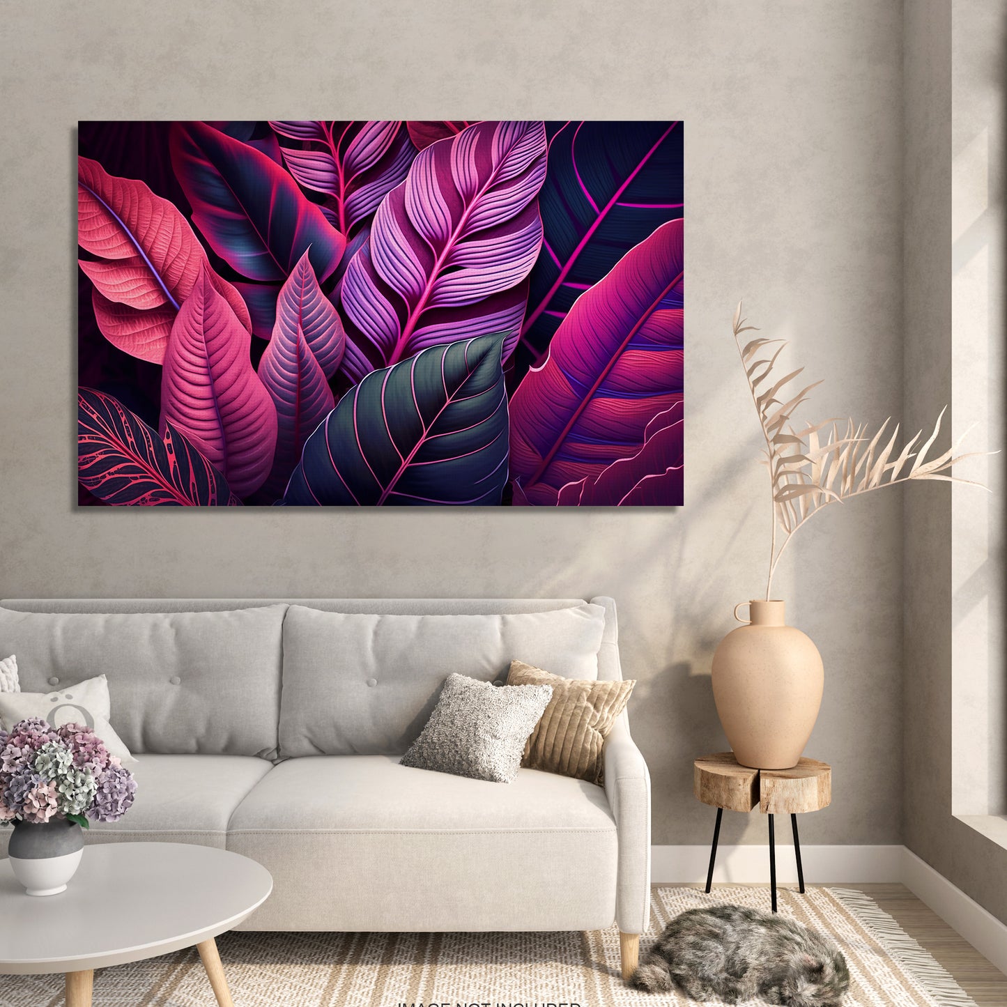Nature Inspired Colorful Leaf Art Canvas Paintings