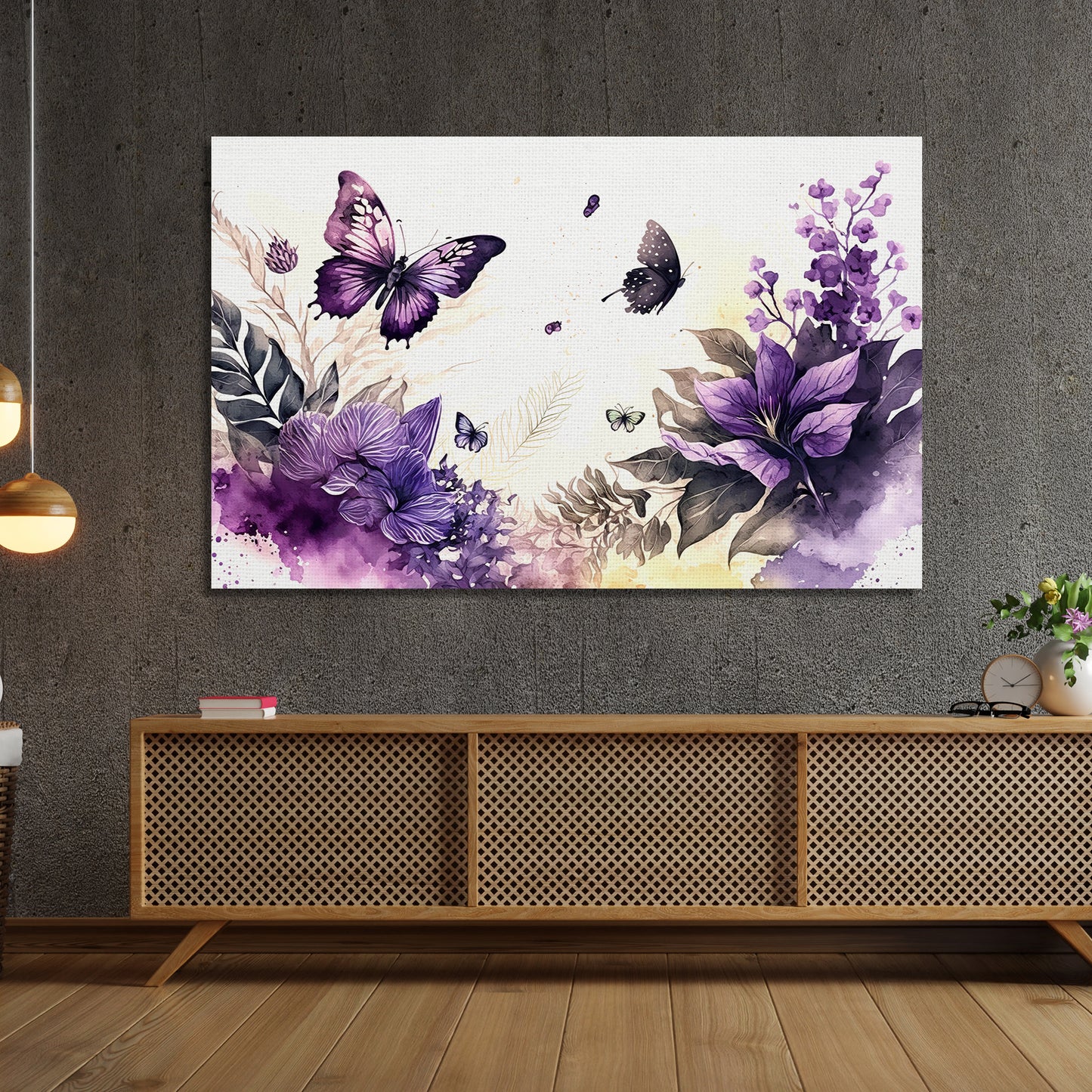 Vibrant Colors Floral Canvas Painting for Wall Decoration