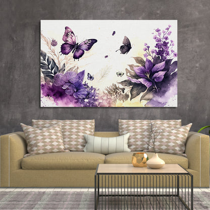 Vibrant Colors Floral Canvas Painting for Wall Decoration