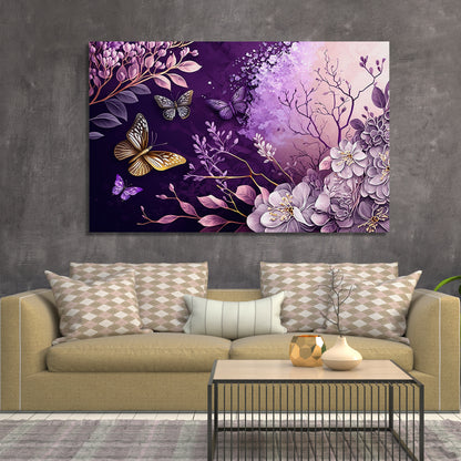 Vibrant Colors Floral Canvas Painting for Wall Decoration