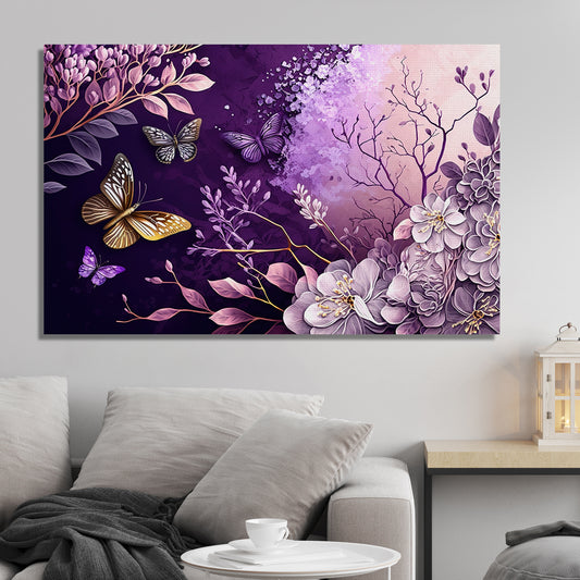 Vibrant Colors Floral Canvas Painting for Wall Decoration