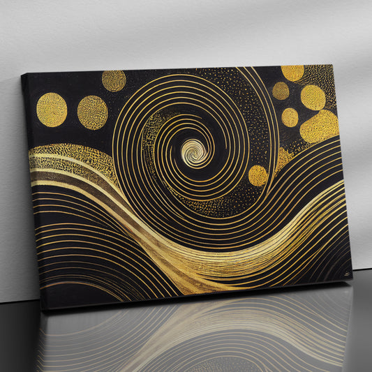 Abstract Golden Art Painting for Wall Decor - Modern Art Canvas Painting for Living Room Bedroom Decor