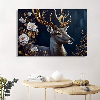 Deer in Forest Canvas Painting - Large Canvas Art for Living Room Bedroom Wall Decor