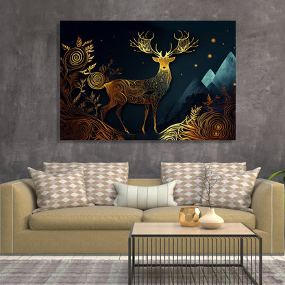 Modern Art Canvas for Wall Decor - Beautiful deer Art Canvas Painting