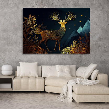 Modern Art Canvas for Wall Decor - Beautiful deer Art Canvas Painting