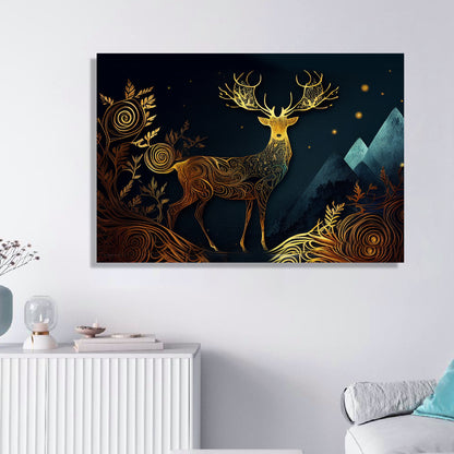 Modern Art Canvas for Wall Decor - Beautiful deer Art Canvas Painting