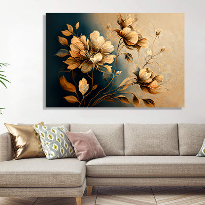 Upgrade Your Home with Bold and Beautiful Abstract Floral Art on Canvas - Living Room and Bedroom