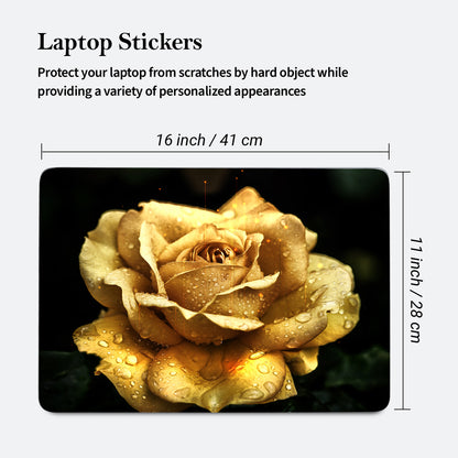 kalit kala Decor Laptop Decals for All Laptops Upto 15.6 inch - Self Adhesive Leaf Printed Vinyl Laptop Skins / Stickers for HP Apple Acer Asus Dell LG and All Laptops