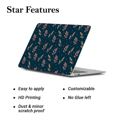 kalit kala Decor Laptop Decals for All Laptops Upto 15.6 inch - Self Adhesive Leaf Printed Vinyl Laptop Skins / Stickers for HP Apple Acer Asus Dell LG and All Laptops