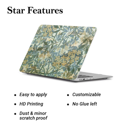 kalit kala Decor Laptop Decals for All Laptops Upto 15.6 inch - Self Adhesive Leaf Printed Vinyl Laptop Skins / Stickers for HP Apple Acer Asus Dell LG and All Laptops