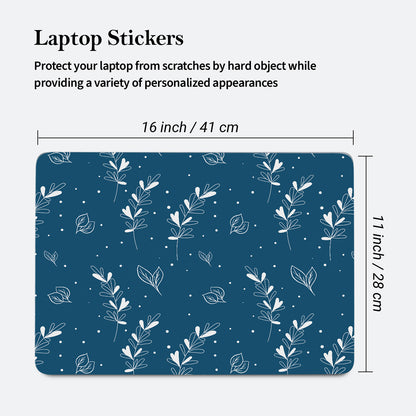 kalit kala Decor Laptop Decals for All Laptops Upto 15.6 inch - Self Adhesive Leaf Printed Vinyl Laptop Skins / Stickers for HP Apple Acer Asus Dell LG and All Laptops