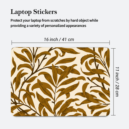 kalit kala Decor Laptop Decals for All Laptops Upto 15.6 inch - Self Adhesive Leaf Printed Vinyl Laptop Skins / Stickers for HP Apple Acer Asus Dell LG and All Laptops