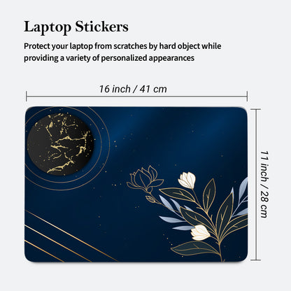 kalit kala Decor Laptop Decals for All Laptops Upto 15.6 inch - Self Adhesive Leaf Printed Vinyl Laptop Skins / Stickers for HP Apple Acer Asus Dell LG and All Laptops