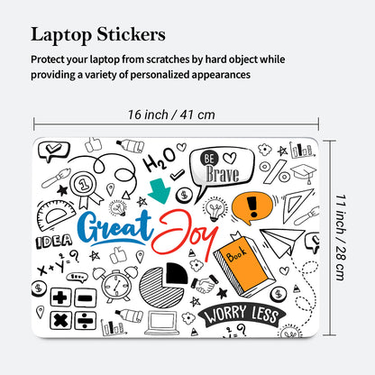 Graphic Printed Laptop Skins for LG HP Acer Asus Dell Apple Laptop ( Upto 15.6 inch ) - Art Printed Laptop Decals for All Laptops