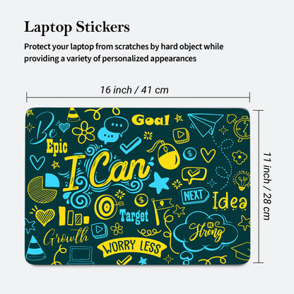 Doodle Graphic Printed Laptop Skins for LG HP Acer Asus Dell Apple Laptop ( Upto 15.6 inch ) - Art Printed Laptop Decals for All Laptops