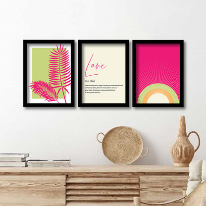 Motivational Wall Frames Posters Paintings For office study Room Home Decoration ( set of 3 )