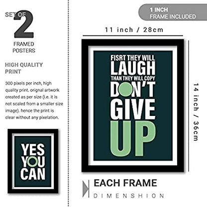 Motivational Framed Posters for Decor