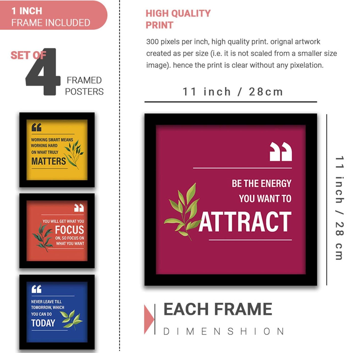 Elevate Your Space: Framed Quotes Posters