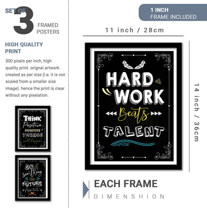 Motivational Wall Frames Posters Paintings For office study Room Home Decoration ( set of 3 )