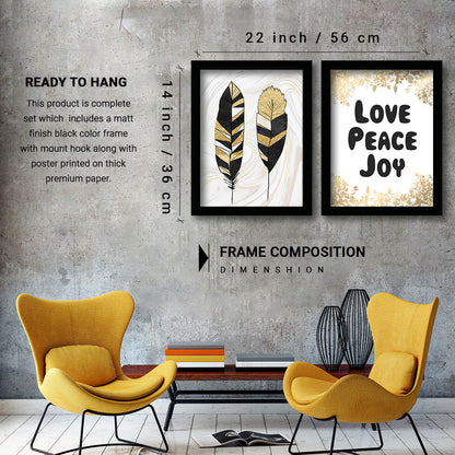 Modern Art Framed Wall Painting Poster for Living room Bedroom Office Gifts Home Decoration