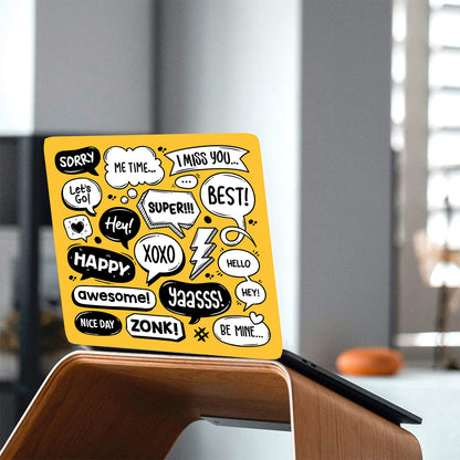 Doodle Bubble Style Laptop Skin for All laptops - 14-15.6 inch Bubble Free/Residue Free Premium Laptop Skin