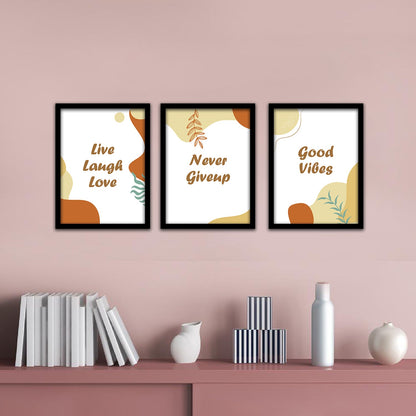 Motivational Wall Frames Posters Paintings For office study Room Home Decoration ( set of 3 )